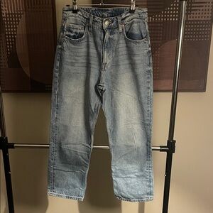 Stylish Light Blue Cropped Jeans